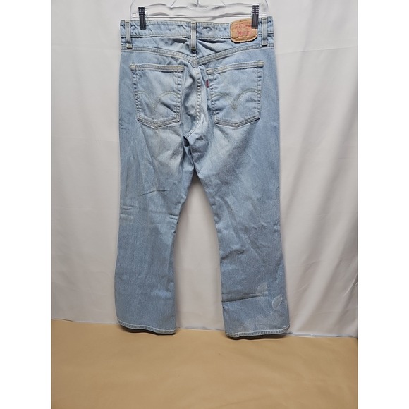 Levi's Vintage Womens 11S Blue 519 Low Flare Leg Y2K Denim Pants Juniors 33 x 31 - Picture 13 of 16